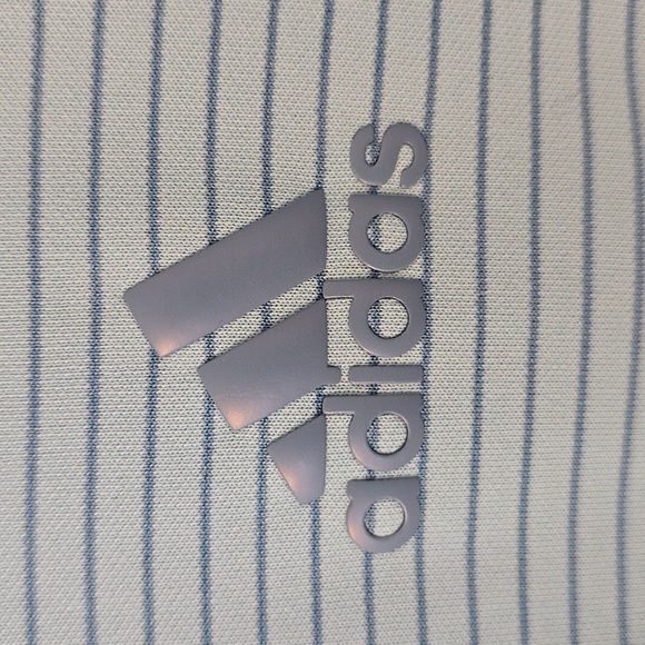 Adidas Golf Polo Blue with Blue Stripe - Picture 3 of 4